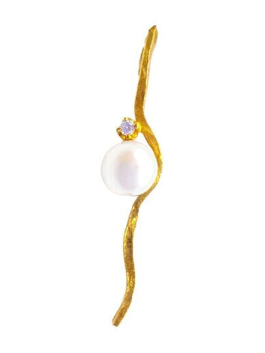 Velegrakis White Gold 14K Charm with Zircon Stones