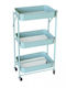 Metallic Blue Kitchen Trolley