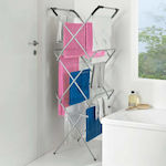 Metaltex Plastic Folding Floor Clothes Drying Rack with Hanging Length 9.5m