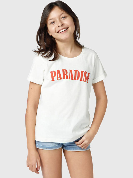 Kinderoberteile T-Shirts Weiß Oulinas