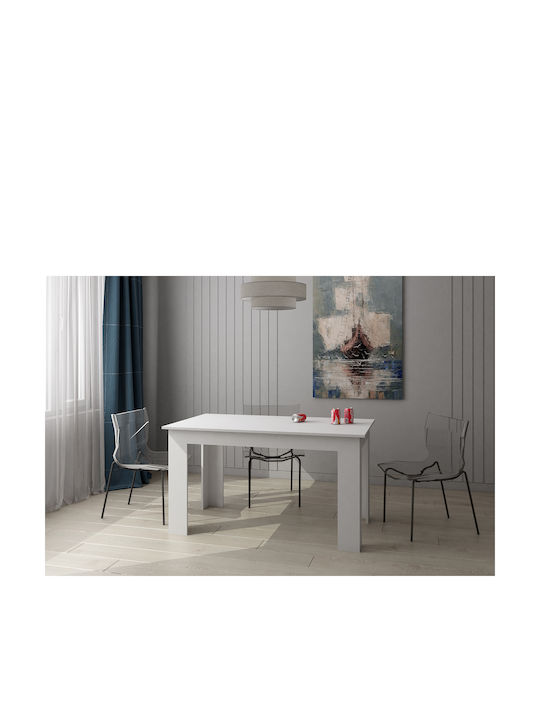 Hazel Τραπέζι Κουζίνας Ξύλινο Λευκό 120x80x75εκ.