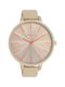 Oozoo Watch with Beige Leather Strap
