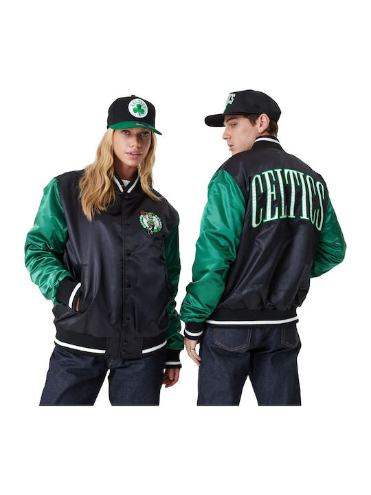 Boston Celtics Зимно Мъжко Бомбър Яке Черно