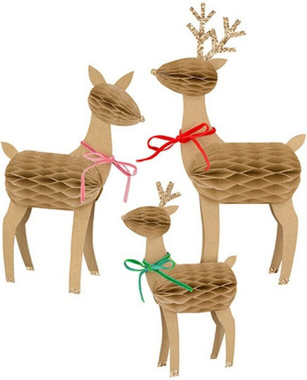 Meri Meri Weihnachtliche Figur Rentier 3Stück