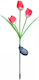 Set of 2 Spiked Solar Lights with Red Light IP65