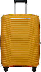 Samsonite Upscape Μεσαία Βαλίτσα Ταξιδιού Σκληρή Yellow με 4 Ρόδες Ύψους 68εκ.