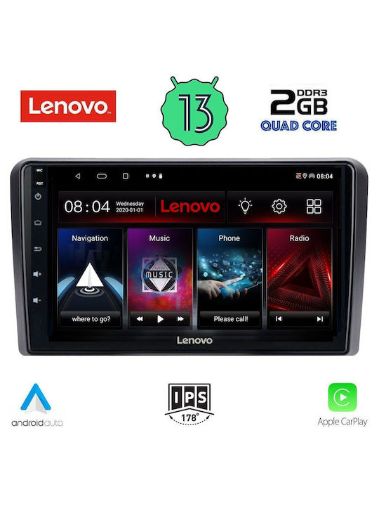 Lenovo Sistem Audio Auto pentru Mitsubishi L200 2020> (Bluetooth/USB/WiFi/GPS/Apple-Carplay/Android-Auto) cu Ecran Tactil 9"