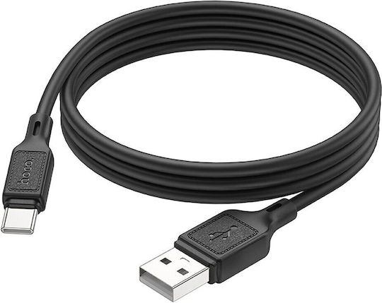 Hoco X90 USB 2.0 Cable USB-C male - USB-A 60W Μαύρο 1m
