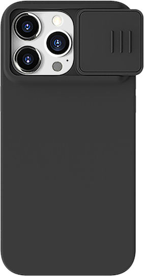 Nillkin Camshield Silky Umschlag Rückseite Silikon Schwarz (iPhone 15 Pro)