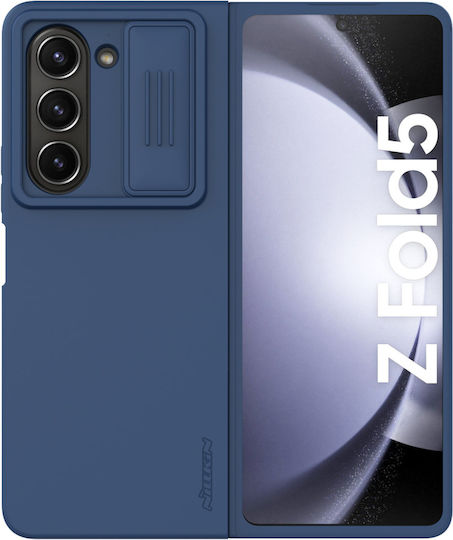 Nillkin Camshield Silky Umschlag Rückseite Silikon Blau (Galaxy Z Fold5)