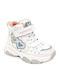 Παιδικά Sneakers High με Σκρατς Λευκά
