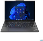 Lenovo ThinkPad E16 Gen 1 (Intel) 16" IPS (i5-1335U/8GB/256GB SSD/W11 Pro) Grafit negru (Tastatură GR)