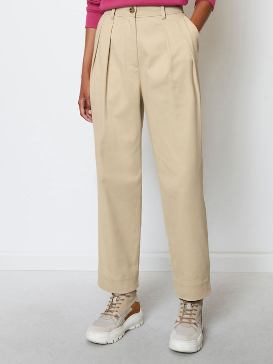 Marc O'Polo Women's Fabric Trousers Beige