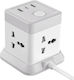 XO Wl20 Πολύπριζο 4 Θέσεων με 2 USB-A, 1 USB-C, Διακόπτη και Καλώδιο 2m