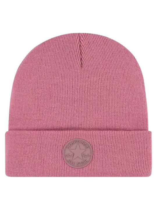 Converse Beanie Unisex Σκούφος Πλεκτός σε Ροζ χρώμα