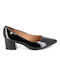 Patent Leather Pointed Toe Black Heels
