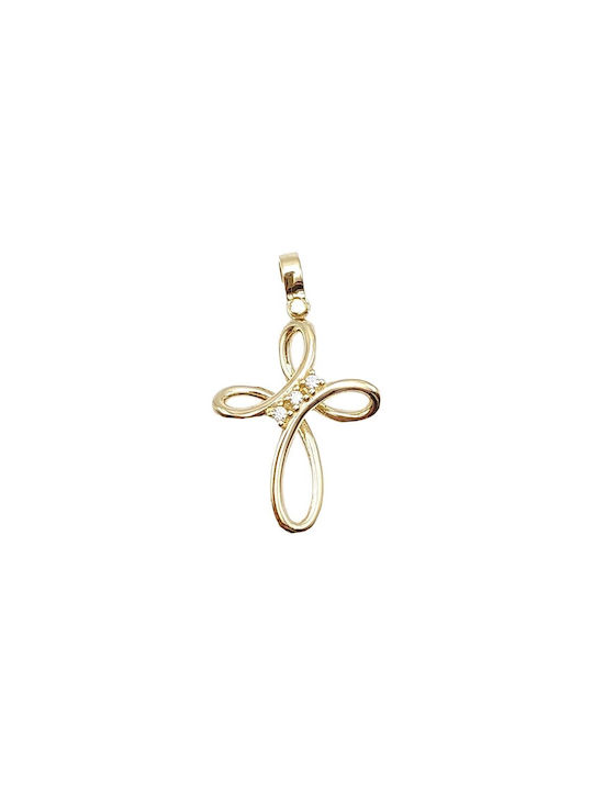 Velegrakis Damen Gold Kreuz 14K