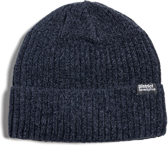 Beanie Unisex Beanie with Rib Knit in Blue color