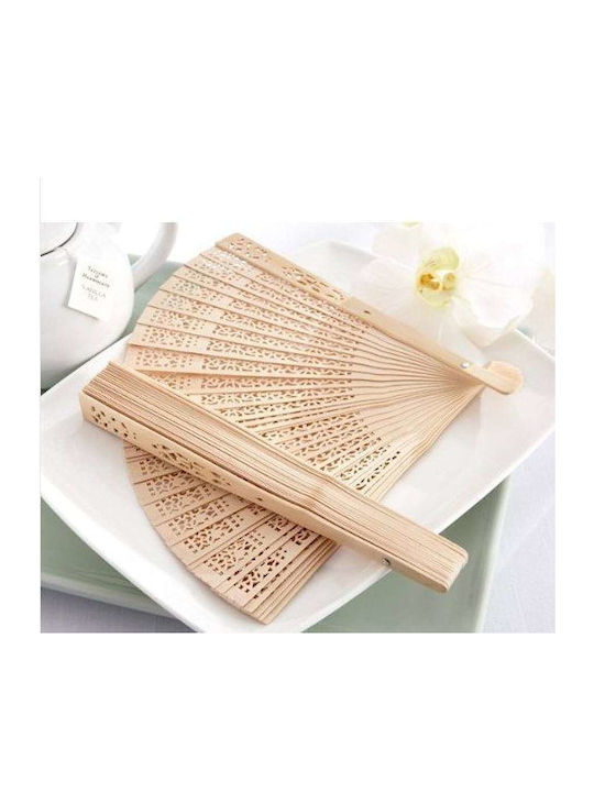 Bridal Fan from Wood 12pcs