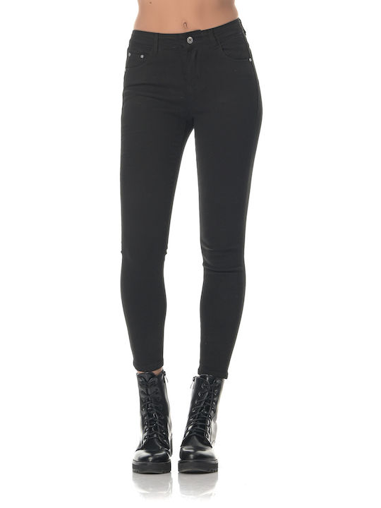 G Secret Femei Tesatura Pantaloni Push-up cu Croială Skinny Negru