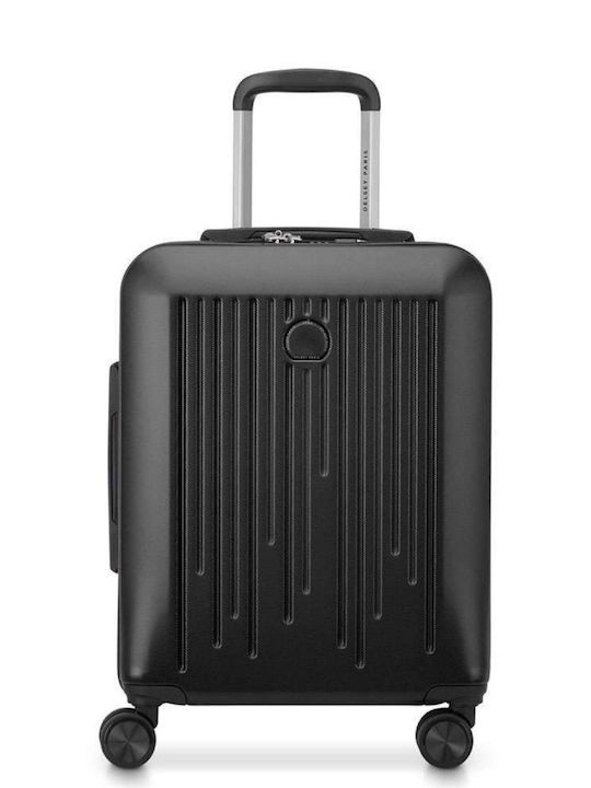Delsey Christine Cabin Travel Suitcase Hard Black with 4 Wheels Height 54.5cm 389480300EU
