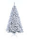 Snowy Christmas Green Tree with Metallic Base and Built in Branches H210cm