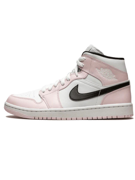 Jordan Air Jordan 1 Mid Sneakers Barely Pink / White / Black