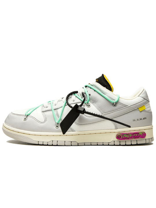 Nike Dunk Low Off-White Lot 4 Ανδρικά Sneakers Sail / Neutral Grey / Green Glow