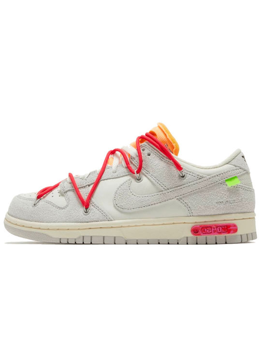 Nike Dunk Low Off-White Lot 40 Ανδρικά Sneakers Sail / Neutral Grey / Global Red
