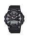 Casio Digital Uhr Chronograph Batterie mit Schwarz Kautschukarmband