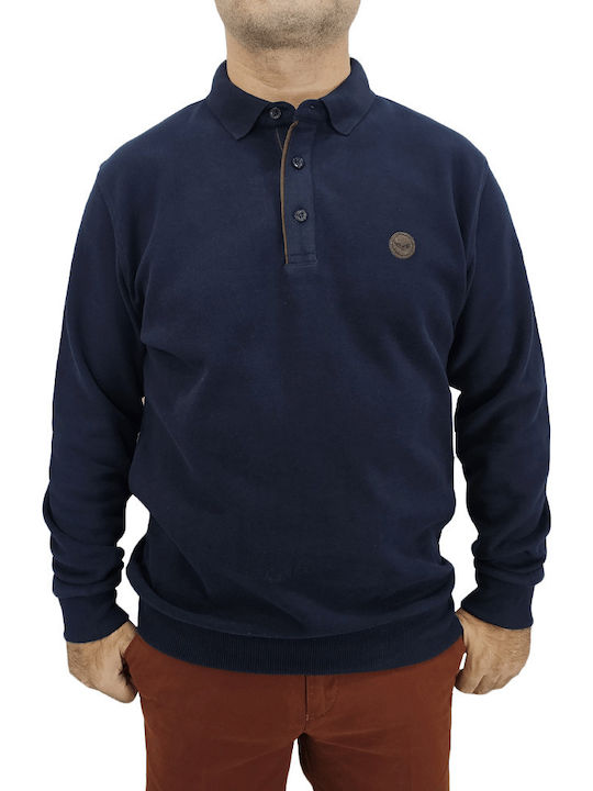 Side Effect Polo Μπλούζα Μακρυμάνικη Navy Μπλε