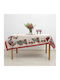 Dimeco Christmas Tablecloth Fabric Red L180xW140cm 1pcs