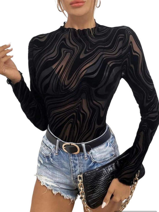 Women's Blouse Long Sleeve Black