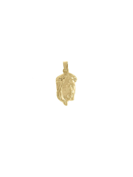 Ioannou24 Anhänger Kinder Amulett mit Jesus Christus aus Gold 9K 251109