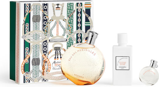 Hermes Eau Des Merveilles Set pentru femei cu Loțiune de corp 3buc