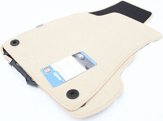 Set of Front and Rear Mats 4pcs for Audi A4 2001-2008 Beige