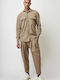 Μακρυμάνικo Overshirt σε Κανονική Γραμμή Μπεζ