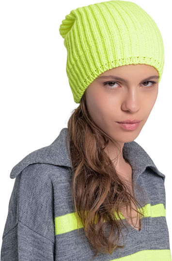 Knitted Beanie Cap Yellow