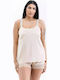Lafagot Sommer Damen Pyjama-Set Rosa