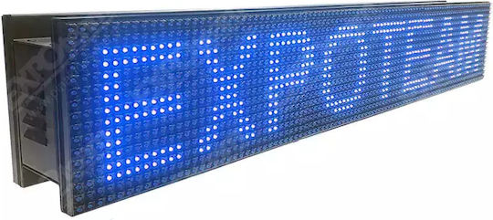 ExpoLedTeam Κυλιόμενη Πινακίδα LED Διπλής Όψης Αδιάβροχη 128x16cm Μπλε