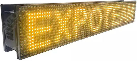 ExpoLedTeam Κυλιόμενη Πινακίδα LED Μονής Όψης Αδιάβροχη 192x48cm Κίτρινο