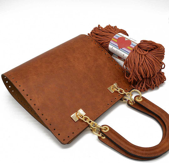 Handibrand Handle for Knitted Bag Tabac Brown