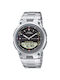 Casio Digital Watch Chronograph Battery with Silver Metal Bracelet