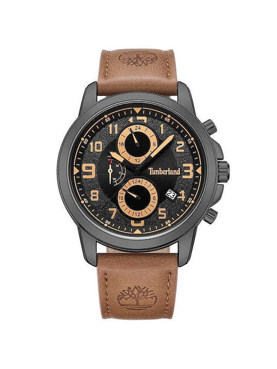 Timberland Watch Chronograph Battery with Brown Leather Strap