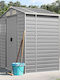 Metallische Gartenhaus Galvanisiert mit Lüftungsschlitzen M1.91xB1.3xH1.98m
