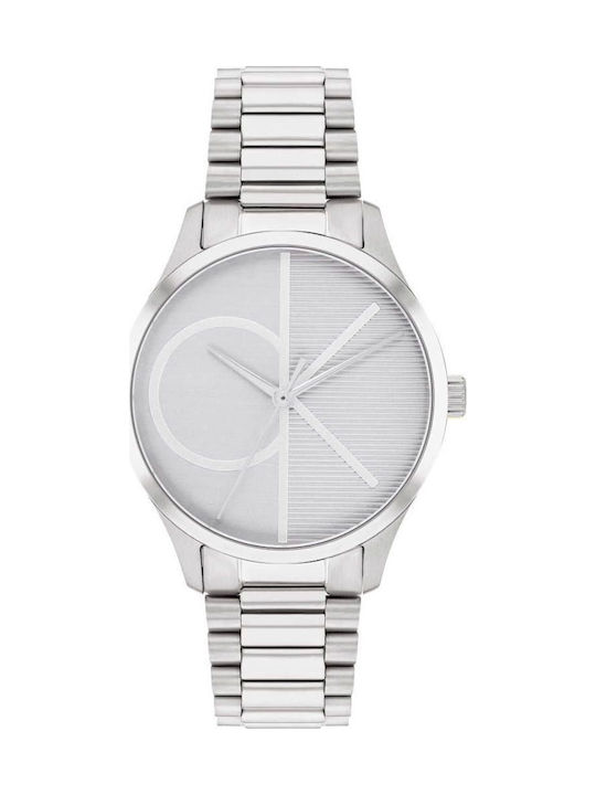 Iconic Γυναικείο Ρολόι 32mm Χρονογράφος Μπαταρίας με Ασημί Ατσάλινο Μπρασελέ