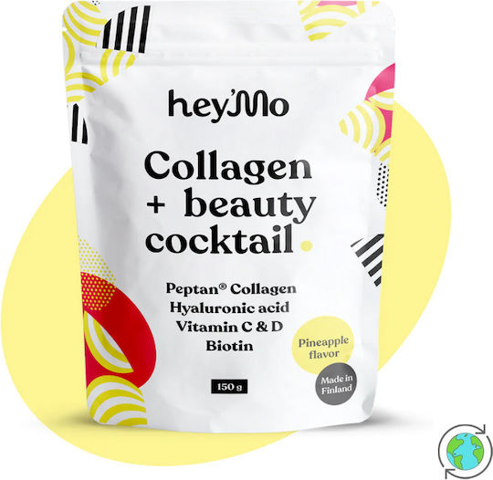 Hey'Mo Collagen & Beauty Cocktail 500mg with Vitamin C and Hyaluronic Acid 150g Pineapple