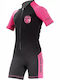 CressiSub Little Shark Kids Playsuit Wetsuit with Zip Black/Pink 2mm