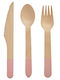 Nuova Vita Löffelset Dessert / Eiscreme Edelstahl Rosa 11cm 20Stück