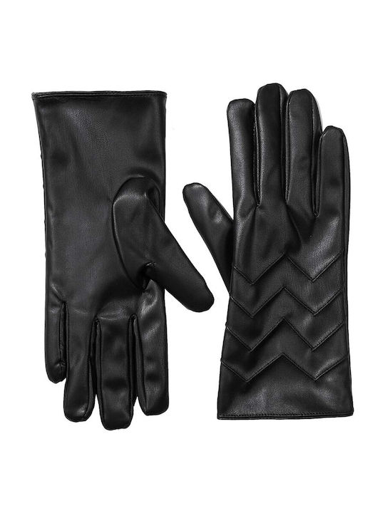 Tiffosi Μαύρα Δερμάτινα Γάντια Αφής